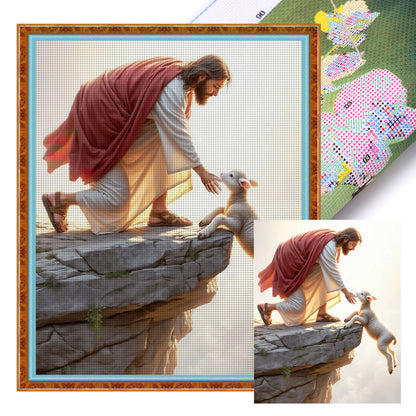 Jesus Saves - 11CT Stamped Cross Stitch 40*50CM