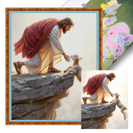 Jesus Saves - 11CT Stamped Cross Stitch 40*50CM