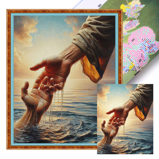 Jesus Saves - 11CT Stamped Cross Stitch 40*50CM