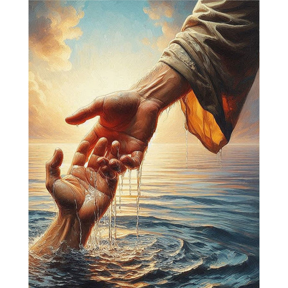 Jesus Saves - 11CT Stamped Cross Stitch 40*50CM