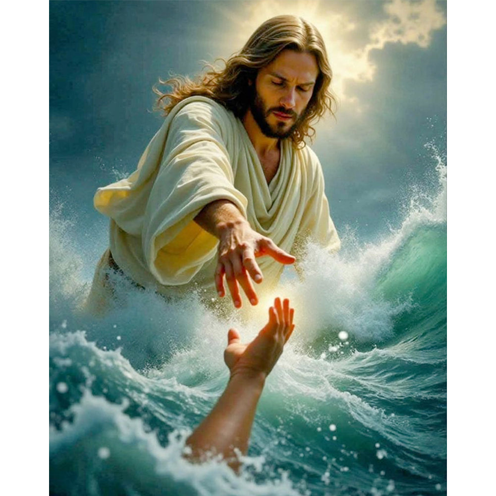 Jesus Saves - 11CT Stamped Cross Stitch 40*50CM