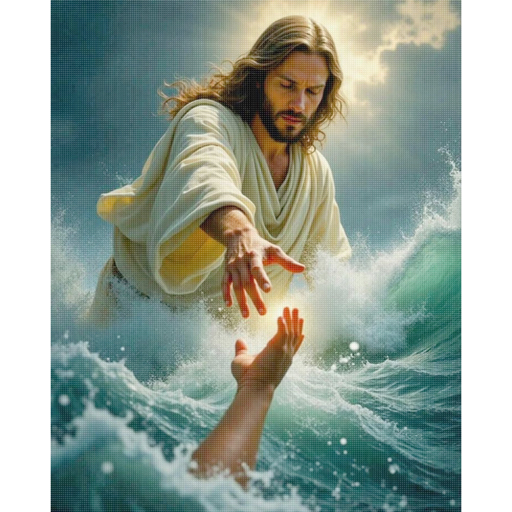 Jesus Saves - 11CT Stamped Cross Stitch 40*50CM