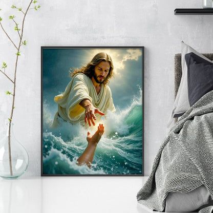 Jesus Saves - 11CT Stamped Cross Stitch 40*50CM