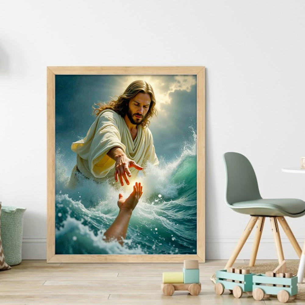 Jesus Saves - 11CT Stamped Cross Stitch 40*50CM