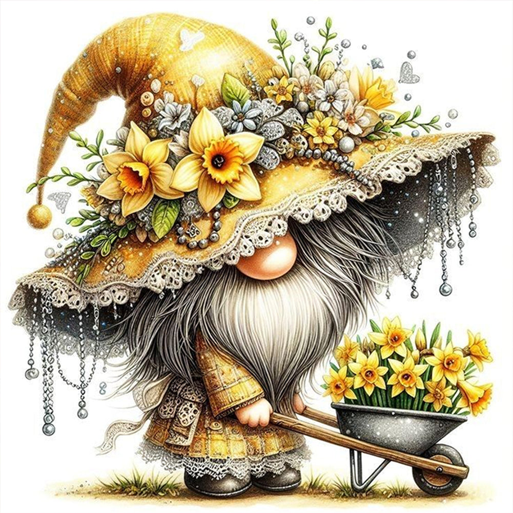 Flower Gnomes - 11CT Stamped Cross Stitch 40*40CM