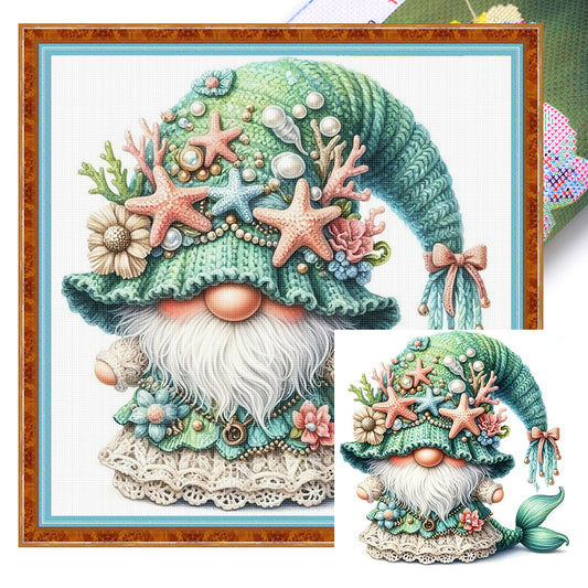 Mermaid Gnomes - 11CT Stamped Cross Stitch 40*40CM