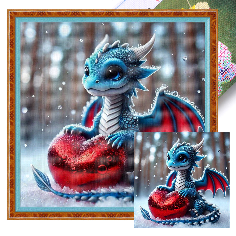Love Dragons - 11CT Stamped Cross Stitch 40*40CM