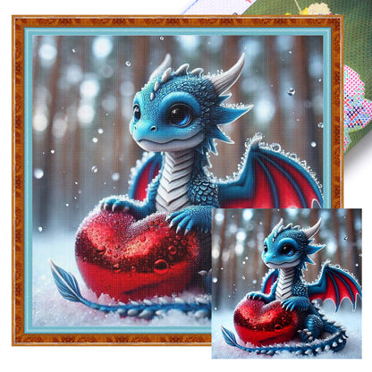 Love Dragons - 11CT Stamped Cross Stitch 40*40CM