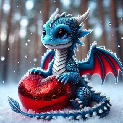 Love Dragons - 11CT Stamped Cross Stitch 40*40CM