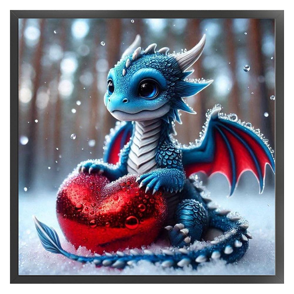 Love Dragons - 11CT Stamped Cross Stitch 40*40CM