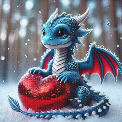 Love Dragons - 11CT Stamped Cross Stitch 40*40CM