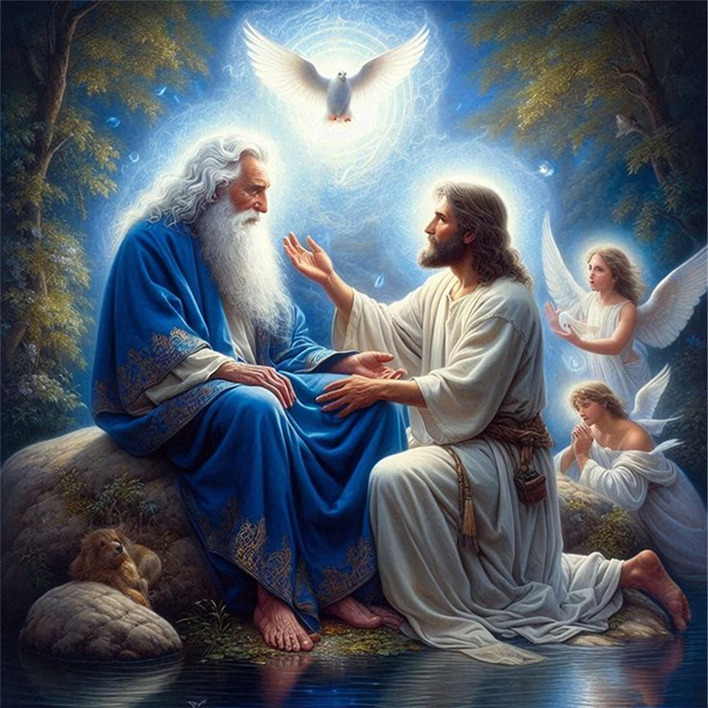 Jesus - 11CT Stamped Cross Stitch 45*45CM