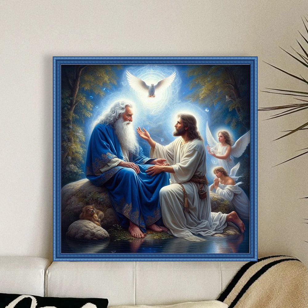 Jesus - 11CT Stamped Cross Stitch 45*45CM