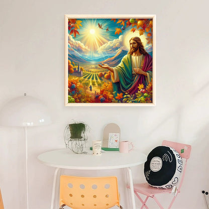 Jesus - 11CT Stamped Cross Stitch 45*45CM