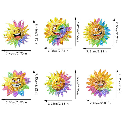 6Pcs Diamond Painting Refrigerator Magnets Diamond Art Kits for Adults Beginners
