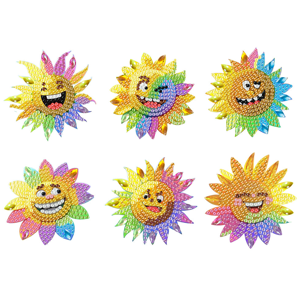 6Pcs Diamond Painting Refrigerator Magnets Diamond Art Kits for Adults Beginners