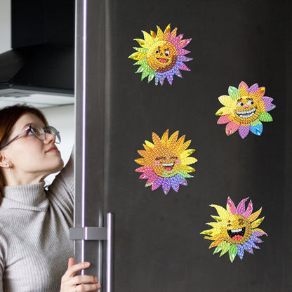 6Pcs Diamond Painting Refrigerator Magnets Diamond Art Kits for Adults Beginners