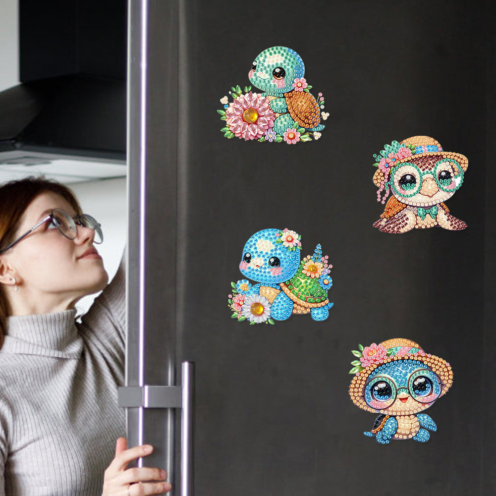 6Pcs Diamond Painting Refrigerator Magnets Diamond Art Kits for Adults Beginners