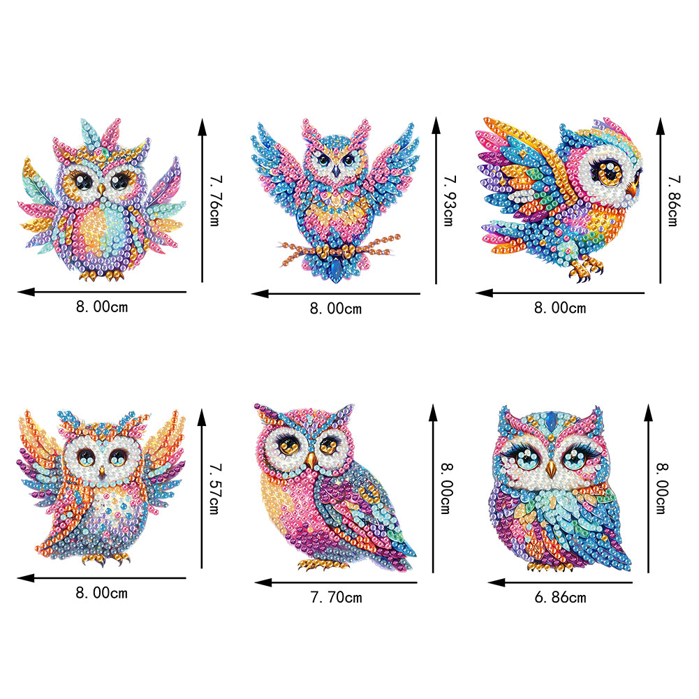 6Pcs Diamond Painting Refrigerator Magnets Diamond Art Kits for Adults Beginners