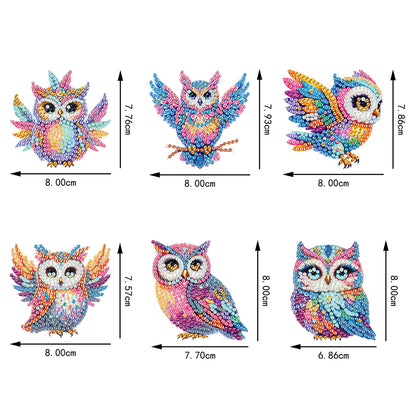 6Pcs Diamond Painting Refrigerator Magnets Diamond Art Kits for Adults Beginners