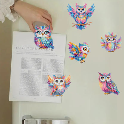 6Pcs Diamond Painting Refrigerator Magnets Diamond Art Kits for Adults Beginners