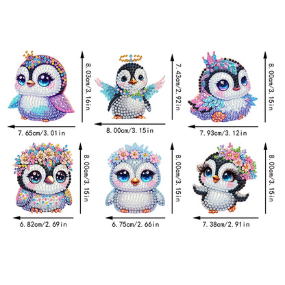 6Pcs Diamond Painting Refrigerator Magnets Diamond Art Kits for Adults Beginners