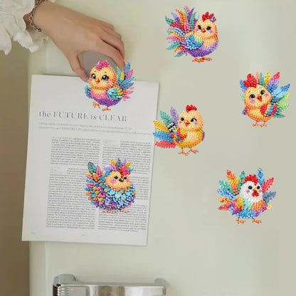 6Pcs Diamond Painting Refrigerator Magnets Diamond Art Kits for Adults Beginners