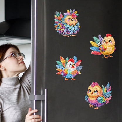 6Pcs Diamond Painting Refrigerator Magnets Diamond Art Kits for Adults Beginners