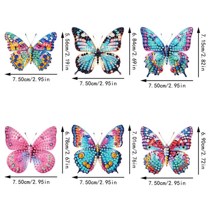 6Pcs Diamond Painting Refrigerator Magnets Diamond Art Kits for Adults Beginners