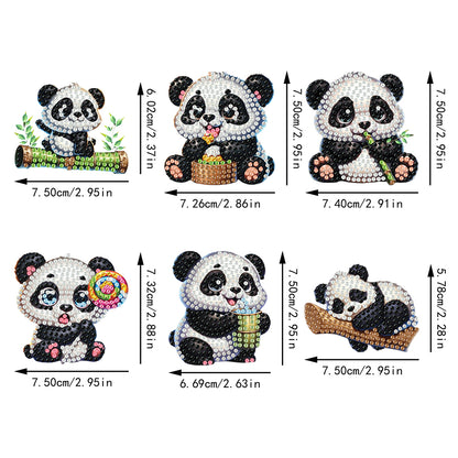 6Pcs Diamond Painting Refrigerator Magnets Diamond Art Kits for Adults Beginners