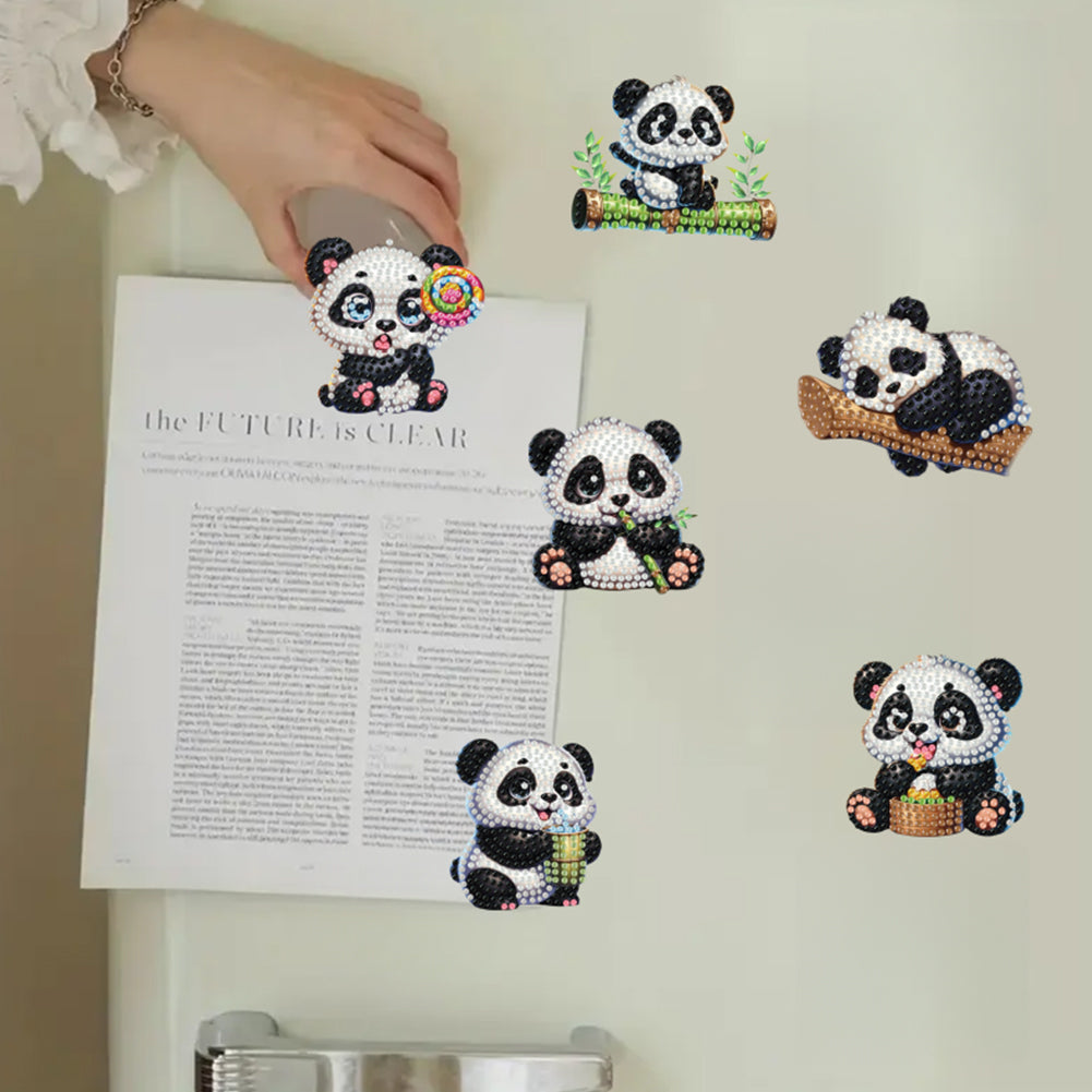 6Pcs Diamond Painting Refrigerator Magnets Diamond Art Kits for Adults Beginners