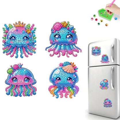 6Pcs Diamond Painting Refrigerator Magnets Diamond Art Kits for Adults Beginners