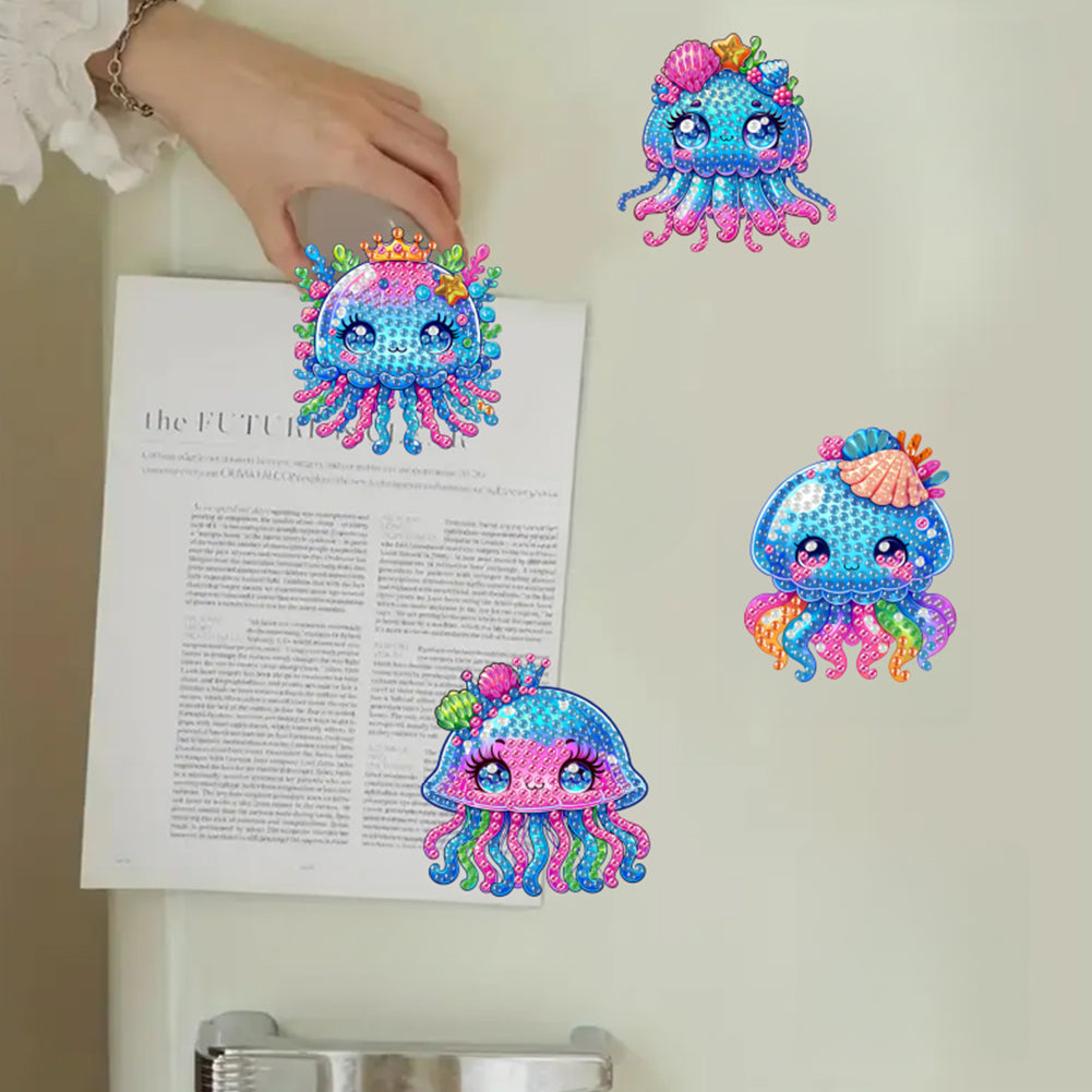 6Pcs Diamond Painting Refrigerator Magnets Diamond Art Kits for Adults Beginners