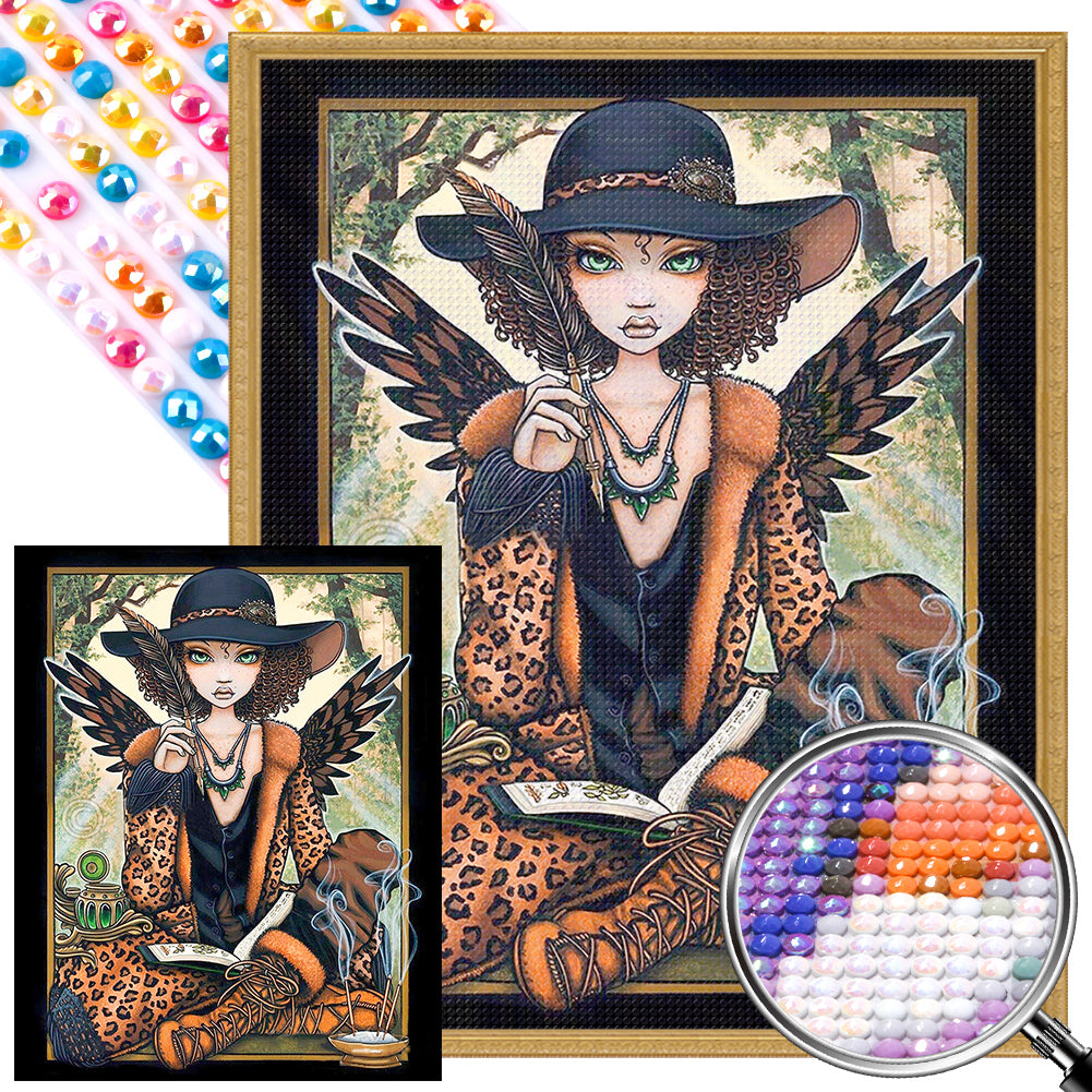 Spiritual Girl - Full AB Round Drill Diamond Painting 40*50CM