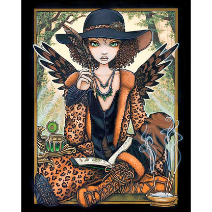 Spiritual Girl - Full AB Round Drill Diamond Painting 40*50CM