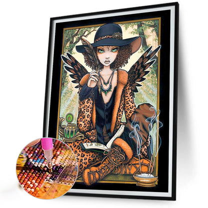 Spiritual Girl - Full AB Round Drill Diamond Painting 40*50CM