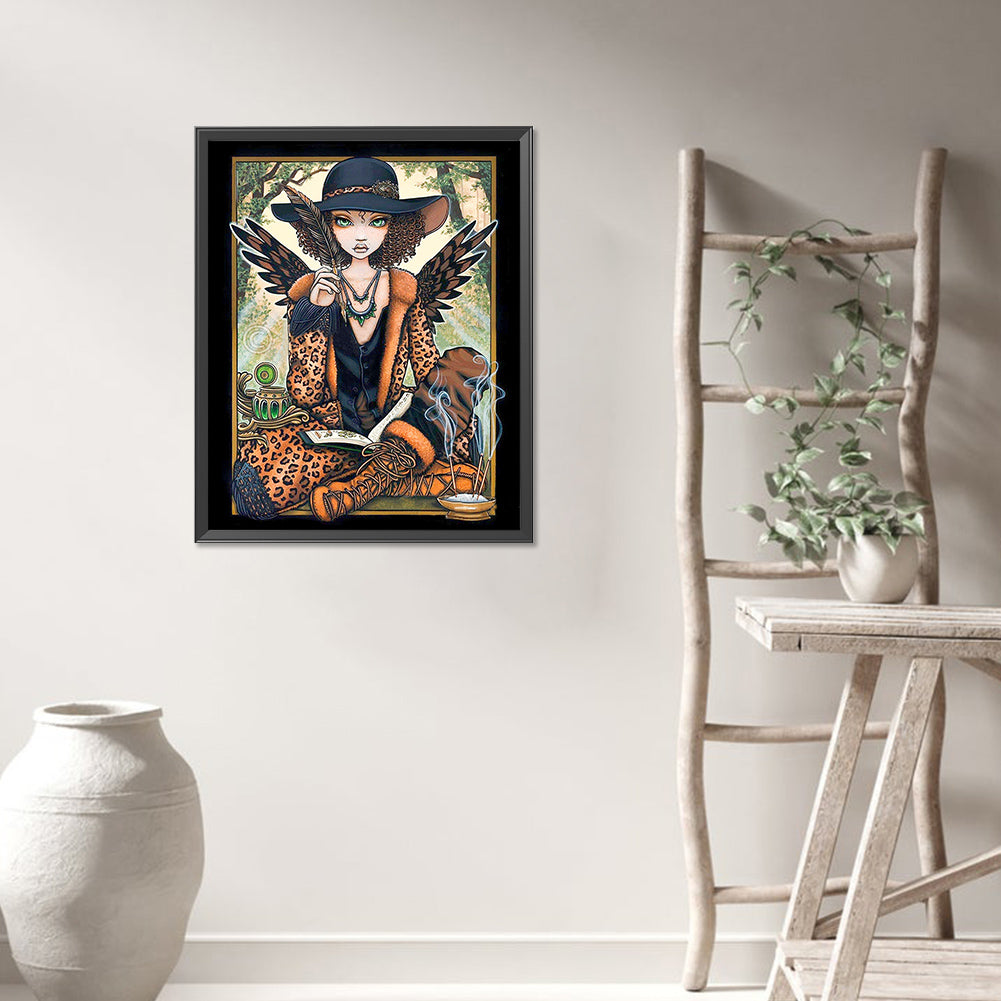 Spiritual Girl - Full AB Round Drill Diamond Painting 40*50CM