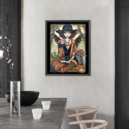 Spiritual Girl - Full AB Round Drill Diamond Painting 40*50CM