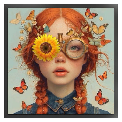 Butterfly Girls - 11CT Stamped Cross Stitch 50*50CM