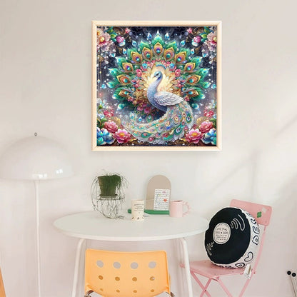 Peacocks - 11CT Stamped Cross Stitch 50*50CM