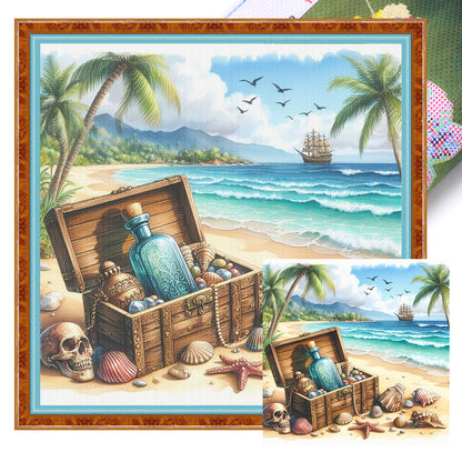 Seaside Boxes - 11CT Stamped Cross Stitch 40*40CM