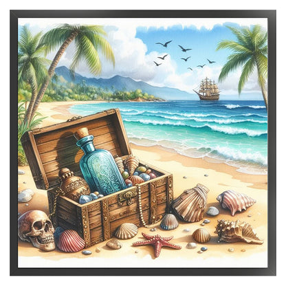 Seaside Boxes - 11CT Stamped Cross Stitch 40*40CM