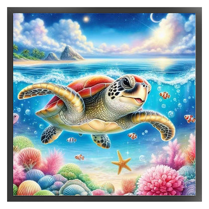 Seascape In Teacups - 11CT Stamped Cross Stitch 40*40CM