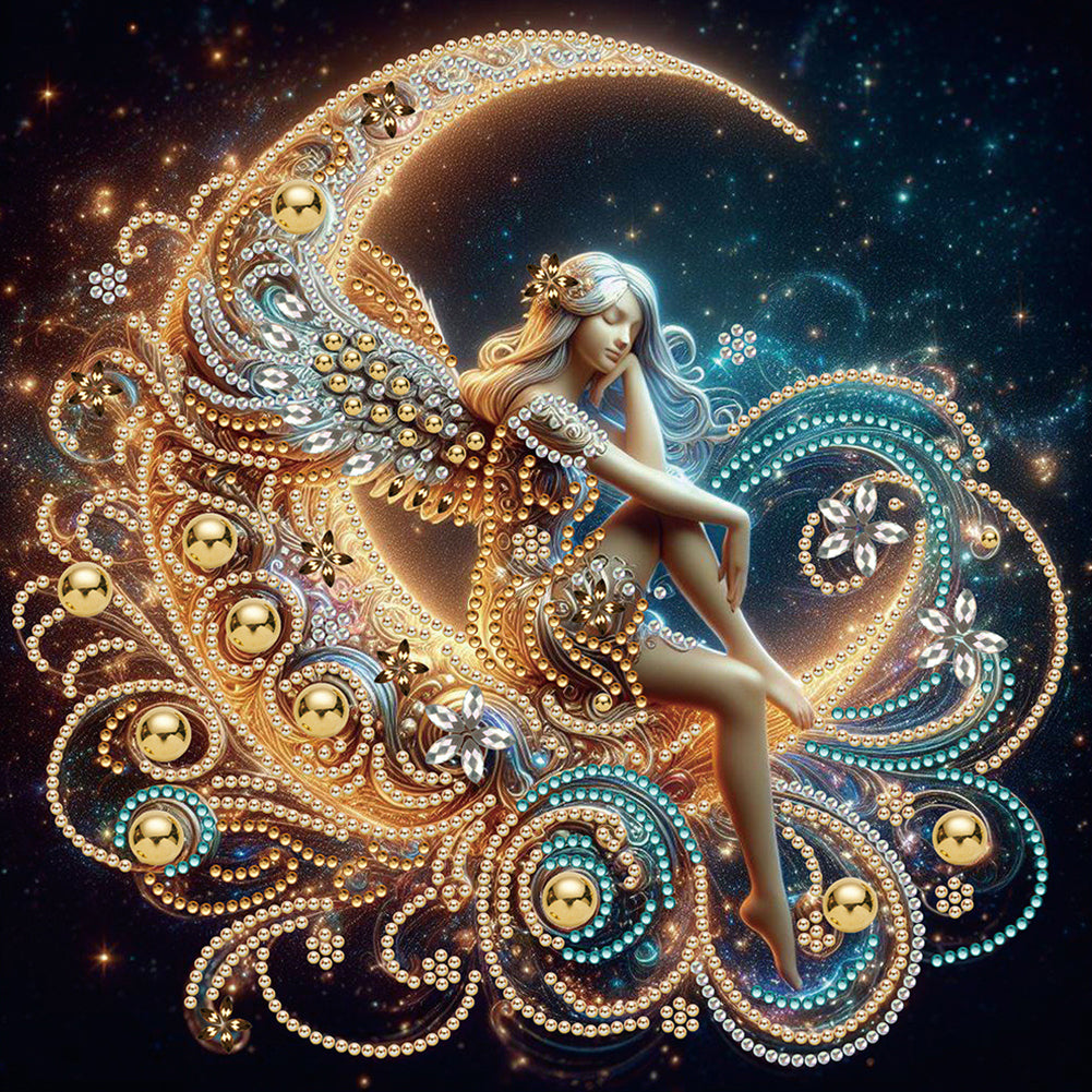 4 Pcs Moonlight Goddess - Special Shaped Drill Diamond Painting 30*30CM