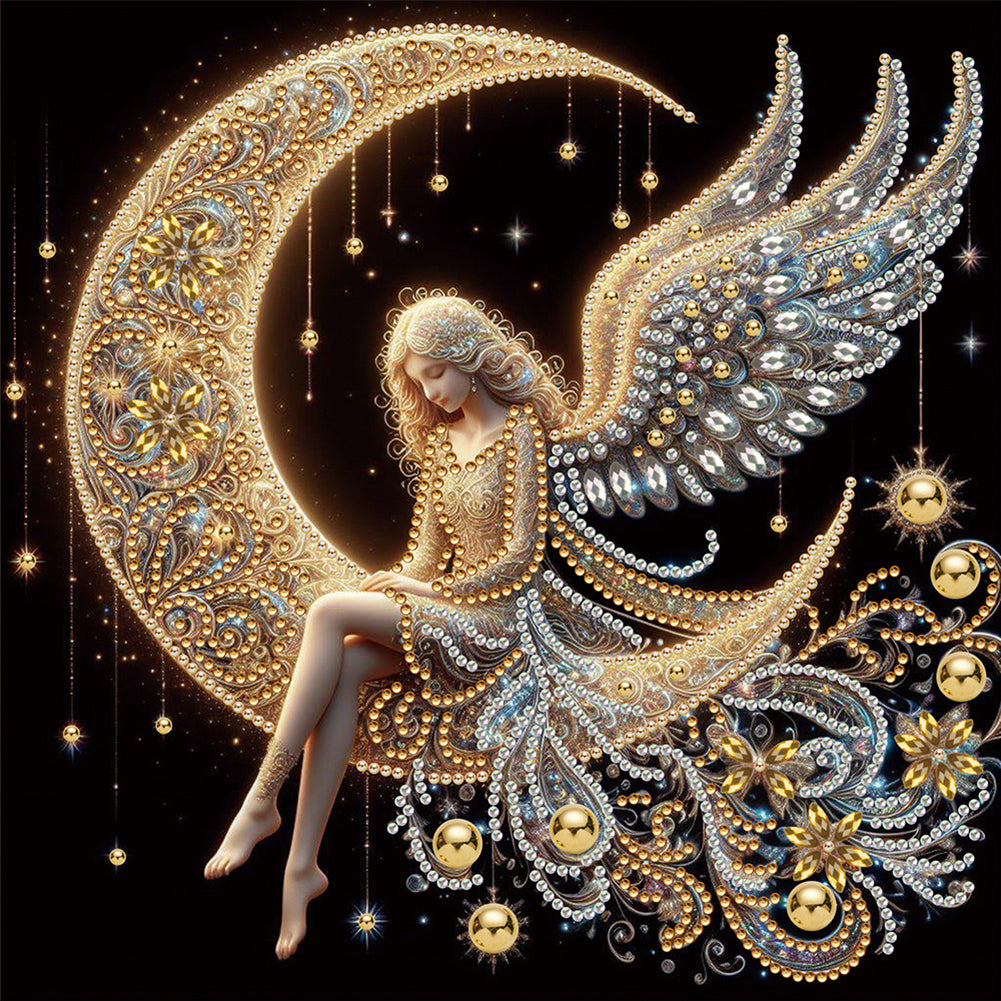 4 Pcs Moonlight Goddess - Special Shaped Drill Diamond Painting 30*30CM