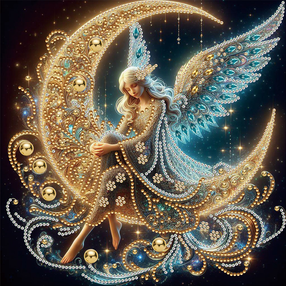 4 Pcs Moonlight Goddess - Special Shaped Drill Diamond Painting 30*30CM