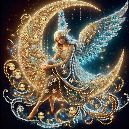 4 Pcs Moonlight Goddess - Special Shaped Drill Diamond Painting 30*30CM