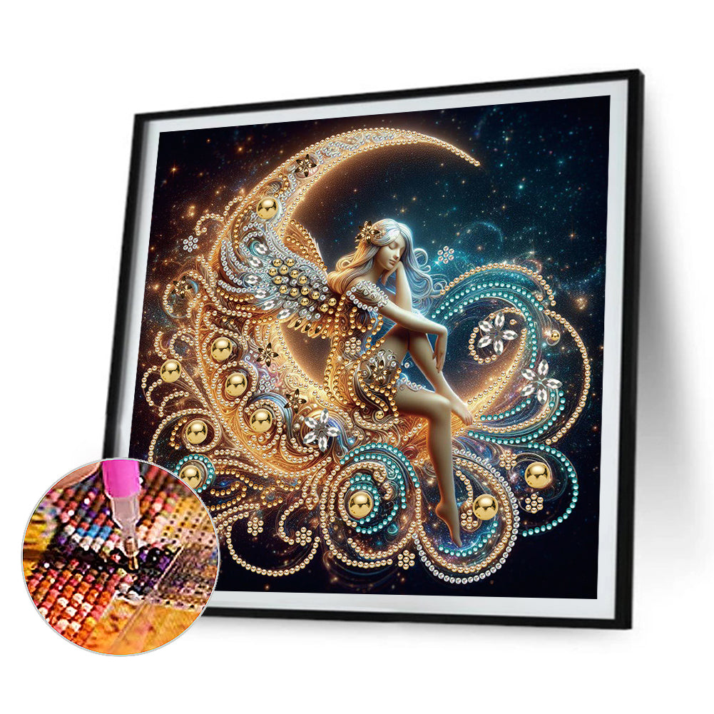 4 Pcs Moonlight Goddess - Special Shaped Drill Diamond Painting 30*30CM