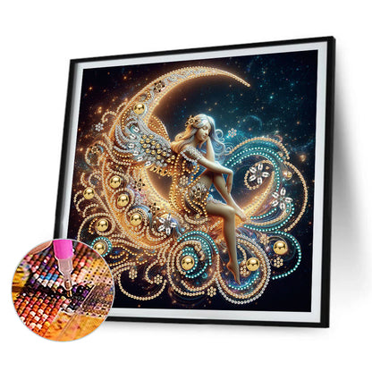 4 Pcs Moonlight Goddess - Special Shaped Drill Diamond Painting 30*30CM