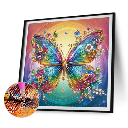 4 Pcs Flowers And Butterflies - Special Shaped Drill Diamond Painting 30*30CM